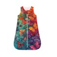 Salouo Butterfly Flower Cascade Print Baby Sleep Sack Wearable Blanket
