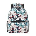 thumbnail image 1 of Salouo Butterfly Print Laptop Backpack 16.5'' Daypack Carry On Backpack for Men Women Outdoor Bag Laptop Sleeve and Dual for Weekender/Business/Hiking-One Size, 1 of 6