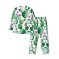 thumbnail image 1 of Salouo Cactus Plants Print Button-Front Long Sleeve Pajama Set for Men, Soft 2Pjs Men's Long Sleeve Sleepwear-X-Large, 1 of 7