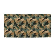 Salouo Camouflage Rabbit Pattern Holiday Banner Outside Party Decoration Banner (1PC) Festival Supplies Fit for Birthday Parties & Celebrations & Chrismas-Small