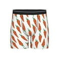 thumbnail image 1 of Salouo Carrot Pattern Men's Boxer Briefs, Soft & Breathable Underwear Elastic Waistband Briefs for Men,1-Pack, 1 of 7