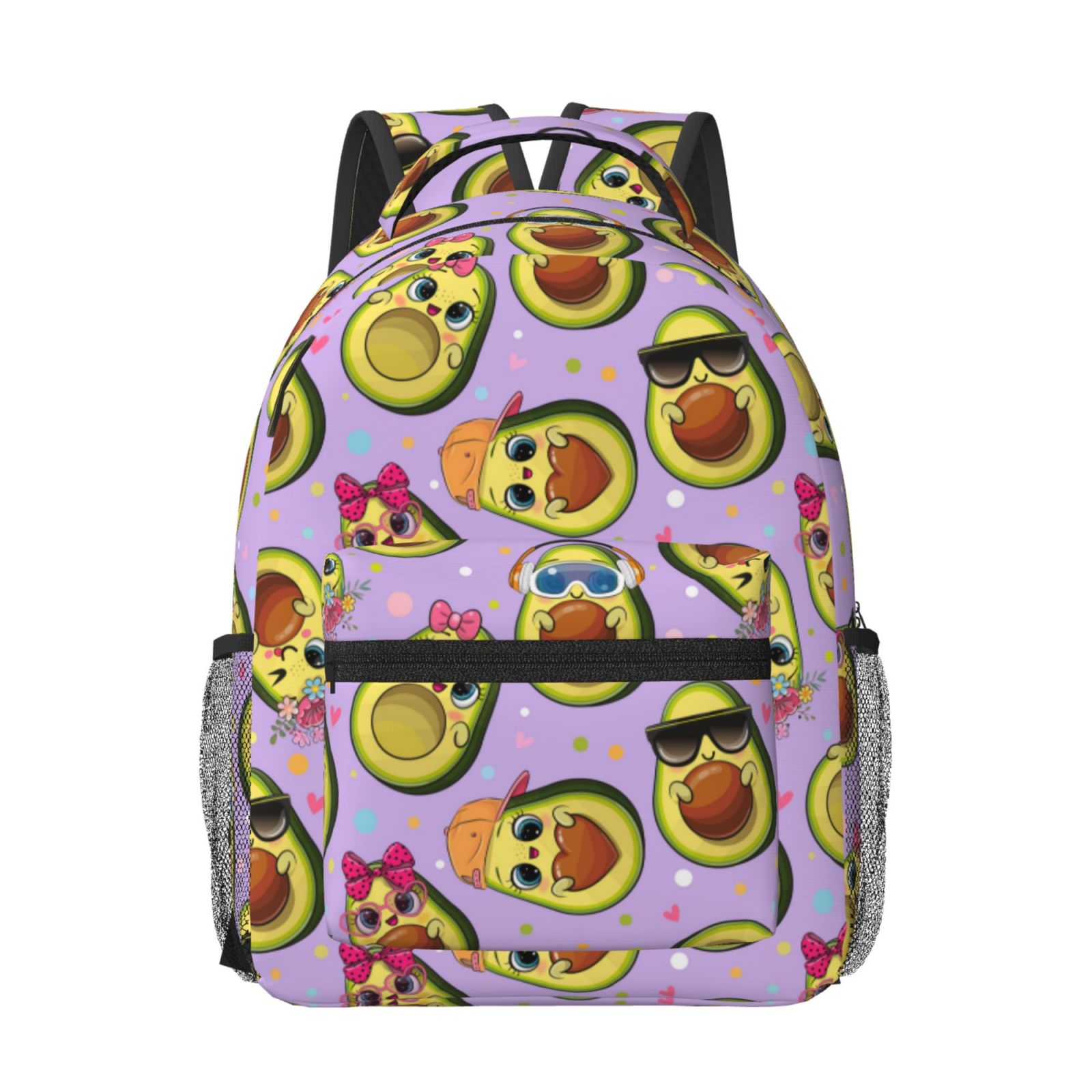 Salouo Cartoon Avocados Print Laptop Backpack 16.5'' Daypack Carry On ...