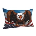 thumbnail image 1 of Salouo Cartoon Bald Eagle USA Pattern Pillow Cases,1PC Pillow Covers with Envelope Closure Decorative Pillow Case for Bed Couch,Pillows Not Included-14"x20", 1 of 6