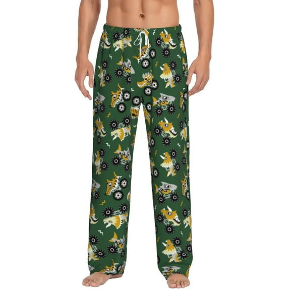 Salouo Cartoon Car Print Pajama Pants for Men, Lounge Pants Elastic Waistband Casual Men's sleepwear Loungewear Sleep Pajama Pant -XX-Large