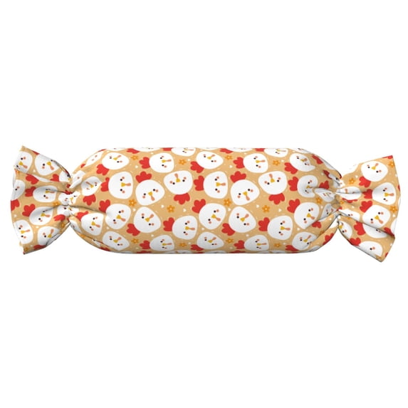 Salouo Cartoon Chicken Pattern Cute Bolster Pillow,Cylindrical Pillow Long Pillow for Bed Round Side Pillow for Knee/Leg/Neck ,- Length 24.4" x 9.8" Diameter