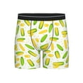 thumbnail image 1 of Salouo Cartoon Corn Pattern Men's Boxer Briefs, Soft & Breathable Underwear Elastic Waistband Briefs for Men,1-Pack, 1 of 7