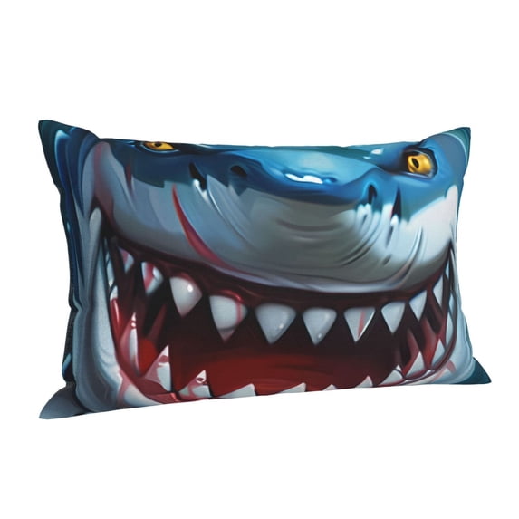 Salouo Cartoon Cute Shark Pattern Pillow Cases,1PC Pillow Covers with Envelope Closure Decorative Pillow Case for Bed Couch,Pillows Not Included-20"x30"