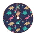 thumbnail image 1 of Salouo Cartoon Dinosaur Christmas Tree Skirt 48" Farmhouse Christmas Decorations Snowman Xmas Tree Skirt Tree Mat for Holiday Party Decor, 1 of 8
