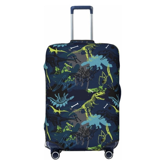 Salouo Cartoon Dinosaur Pattern Travel Dust-proof Suitcase Cover, Softside Suitcase Protector Luggage Cover Protector for 18-32inch ,Not Included Suitcase