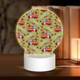 thumbnail image 1 of Salouo Cartoon Fire Truck for Round Acrylic Night Light - Acrylic Sheets with LED Light Lamp Base - Decorative Night Lamp for Restaurant Bar Cafe Shop Room Decoration, 1 of 9