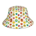 thumbnail image 1 of Salouo Cartoon Flowers Print Unisex Bucket Hat, Outdoor Summer Beach Fishing Sun Hat Fun Outdoor Vacation Hat for Men Women Teens,Reversible Double-Side-Wear, 1 of 6