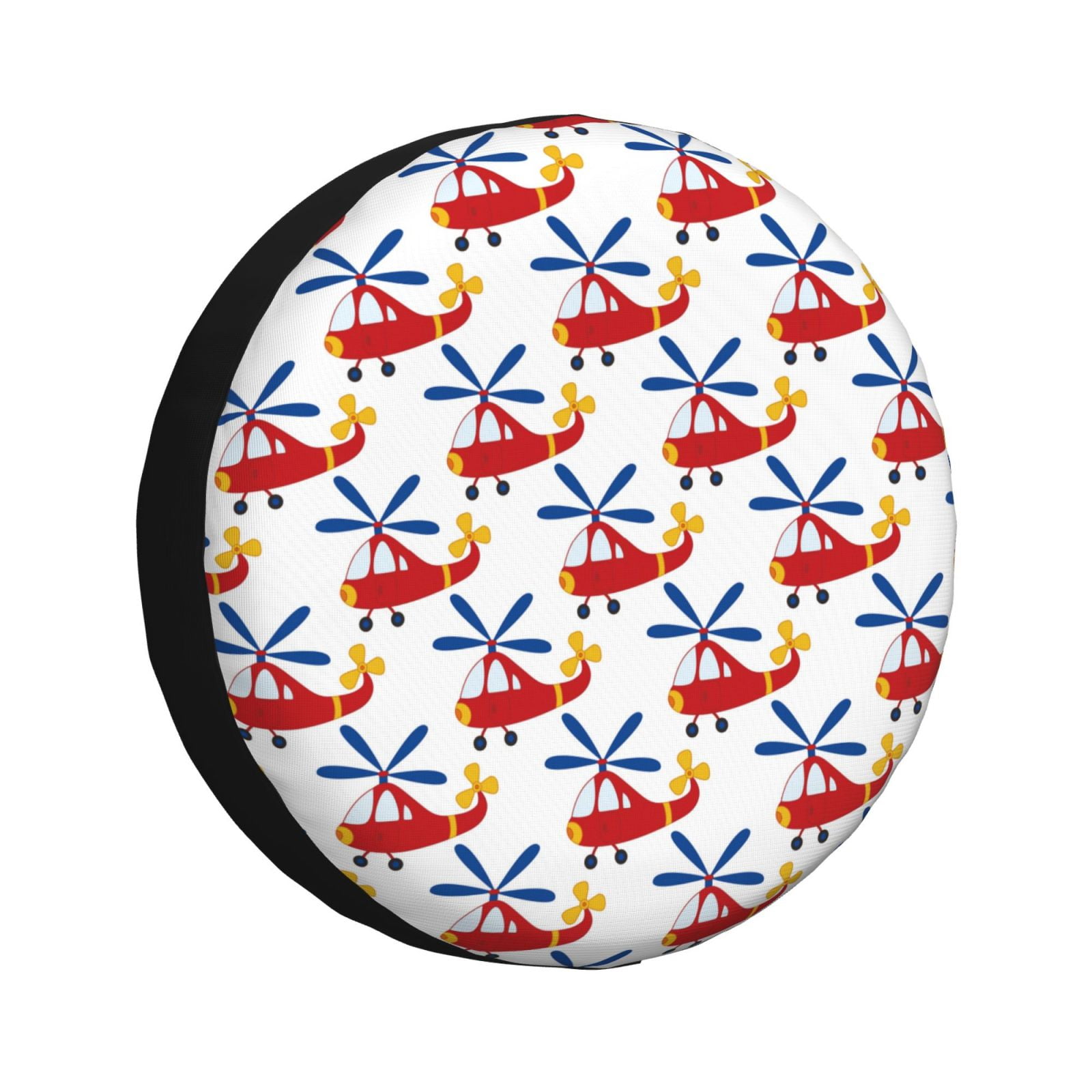 Salouo Cartoon Helicopter Print Spare Tire Cover 1417 inch Spare Tire