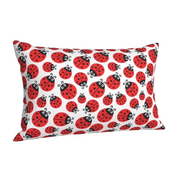 Salouo Cartoon Ladybug Pattern Pillow Cases,1PC Pillow Covers with Envelope Closure Decorative Pillow Case for Bed Couch,Pillows Not Included-16"x24"
