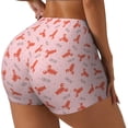 thumbnail image 1 of Salouo Cartoon Lobsters 3 Print Women's Athletic Shorts,Booty Shorts Biker Shorts High Waisted Elastic Workout Shorts for Yoga Gym Running Sports-X-Large, 1 of 8