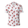 thumbnail image 1 of Salouo Cartoon Lobsters for Men's Short Sleeve Polo Shirts,Polo Shirts for Men Performance Short Sleeve Golf Shirt Athletic Casual Collared T-Shirt-Large, 1 of 8