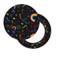 thumbnail image 1 of Salouo Cartoon Pride Lgbt Pattern Bar Stool Cushion Cover, Round Crease-Resistant Stretchy Dustproof Stool Seat Slipcover for Bar Round Chair-12 inch, 1 of 6