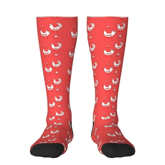 Salouo Cartoon Rooster Print Women's Men's Ankle Socks 1-pack Casual Athletic Socks for Unisex Adult Moisture-Wicking Socks for Daily Wear/Running/Sport