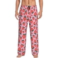 thumbnail image 1 of Salouo Cartoon Strawberry Print Pajama Pants for Men, Lounge Pants Elastic Waistband Casual Men's sleepwear Loungewear Sleep Pajama Pant -X-Large, 1 of 7