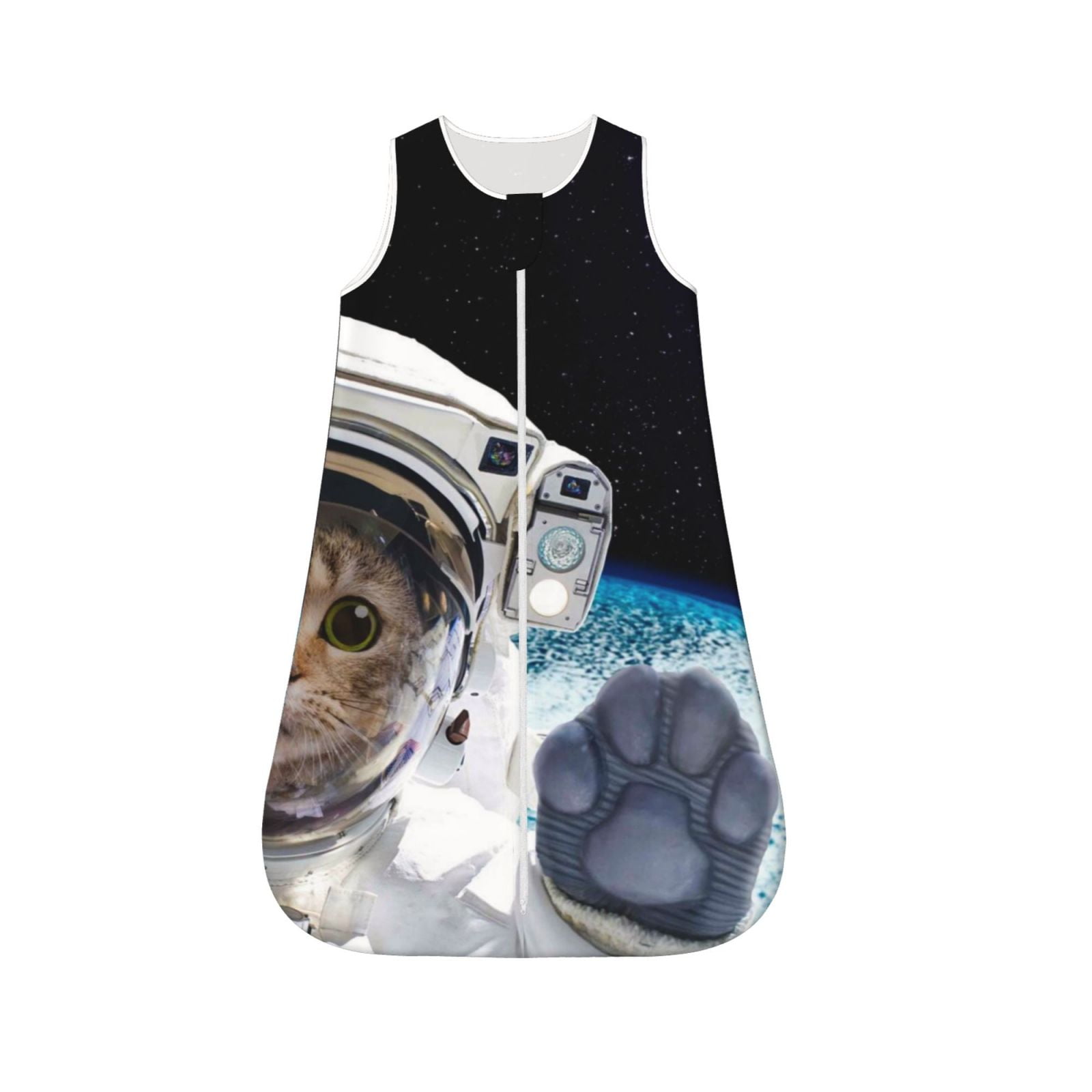 Salouo Cat Astronaut Print Baby Sleep Sack Wearable Blanket for Babies
