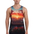 thumbnail image 1 of Salouo Cat Watching City Sunset for Men's Tank Tops,Sleeveless Muscle Shirts for Men Quick Dry Workout Tank Top Gym Muscle Tee Fitness Bodybuilding Sleeveless T Shirt-Large, 1 of 7