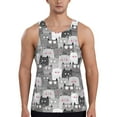 thumbnail image 1 of Salouo Cats Group for Men's Tank Tops,Sleeveless Muscle Shirts for Men Quick Dry Workout Tank Top Gym Muscle Tee Fitness Bodybuilding Sleeveless T Shirt-Large, 1 of 7
