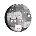 thumbnail image 1 of Salouo Cats Group Print Spare Tire Cover 14-17 inch Spare Tire Protector Universal Tough Tire Wheel Cover for Trailer SUV and Truck-16 inch, 1 of 6
