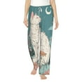 thumbnail image 1 of Salouo Celestial Cat And Flowers Print Women's Pajama Pants Casual Loose Sweatpants PJs Flowy Pants Drawstring Palazzo for Women Wide Leg Pants Lounge Pajama -XX-Large, 1 of 8