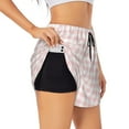 thumbnail image 1 of Salouo Checkboard Print Women's 2 in 1 Running Shorts Double-Layer Shorts Athletic Workout Gym Yoga Shorts Running Shorts for Women-XX-Large, 1 of 7