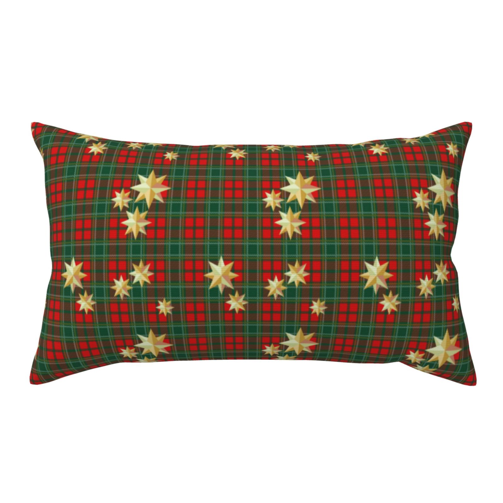 Salouo Checkered With Golden Stars for Pillow Cover with Envelope