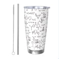 thumbnail image 1 of Salouo Chemical Formulas Print 20oz Tumbler with Lid,Stainless Steel Vacuum Insulated Tumbler Durable Insulated Coffee Mug Thermal Cup with Splash Proof Sliding Lid-Straw Two-piece Set, 1 of 8