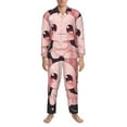 thumbnail image 1 of Salouo Chibi Axolotl Sakura Fantasy Print Button-Front Long Sleeve Pajama Set for Men, Soft 2Pjs Men's Long Sleeve Sleepwear -Large, 1 of 7