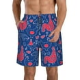 thumbnail image 1 of Salouo Chicken and Rooster Pattern Swim Trunks for Men,Men's Hawaiian Bathing Suit Swimsuits Quick Dry Swimming Board Shorts Beach Shorts with Pockets-3X-Large, 1 of 6