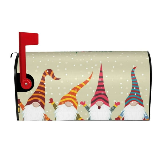 Salouo Christmas Card With Gnomes for Magnetic Mailbox Covers Waterproof Post Box Cover Post Letter Box Cover Post Box Cover Home Decor for Garden/Yard /Farmhouse-21x18 in