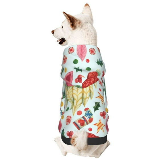 Salouo Christmas Cute Pigs Pattern Small Dog Hoodie Sweatshirts Dog Clothes Coat Clothing Puppy Sweater Outfit Pullover Pet Winter Coat Sweater Outfit-Small