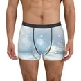 thumbnail image 1 of Salouo Christmas Deer Print Men's Boxer Briefs,Breathable Underwear Elastic Waistband Briefs for Men-Small, 1 of 5