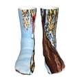thumbnail image 1 of Salouo Christmas Horse Pattern Fun Novelty Crew Socks,Casual Athletic Socks Neutral Socks, 1 of 7