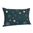 thumbnail image 1 of Salouo Christmas Snowflake Pattern Pillow Cases,1PC Pillow Covers with Envelope Closure Decorative Pillow Case for Bed Couch,Pillows Not Included-16"x24", 1 of 6