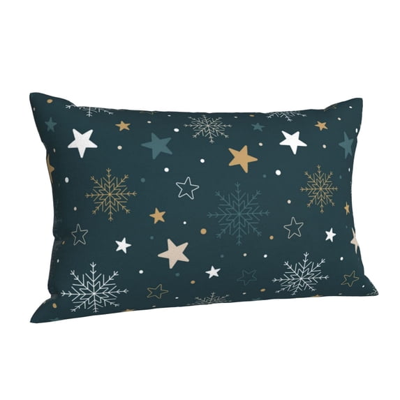Salouo Christmas Snowflake Pattern Pillow Cases,1PC Pillow Covers with Envelope Closure Decorative Pillow Case for Bed Couch,Pillows Not Included-16"x24"