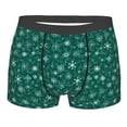 thumbnail image 1 of Salouo Christmas Snowflakes Print Men's Boxer Briefs,Breathable Underwear Elastic Waistband Briefs for Men -X-Large, 1 of 8