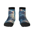 thumbnail image 1 of Salouo Clear Sky Blue Cat Pattern Unisex Middle Tube Socks,Middle-Finger Knee High Socks Over The Calf Tube Stocking Crew Stockings for Women and Men Tube Socks, 1 of 8