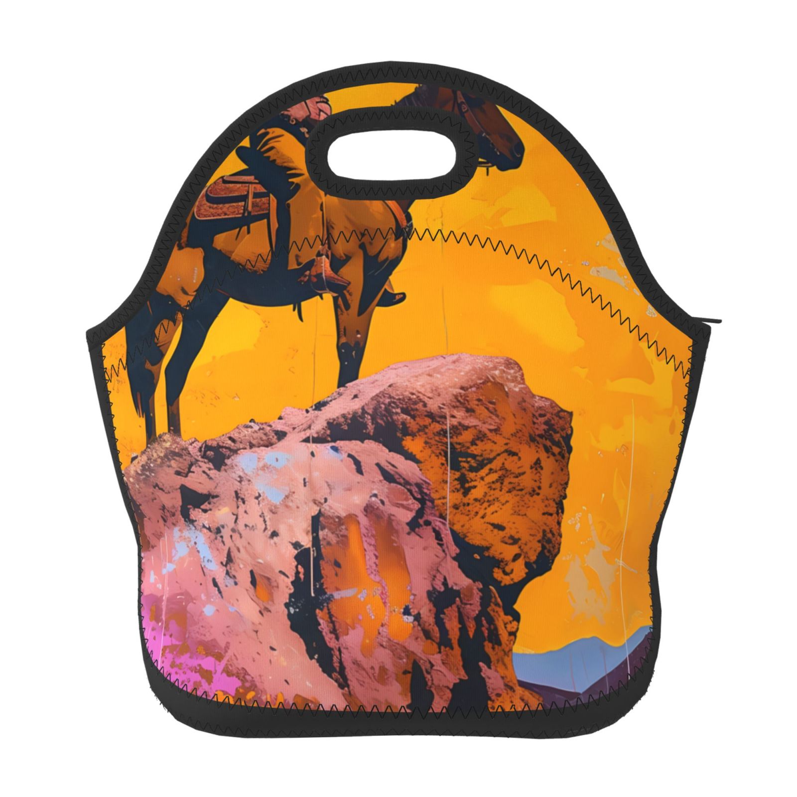 Salouo Cliff Western Cowboy for Lunch Tote,Lunch Bag Insulated Lunch