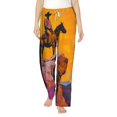 thumbnail image 1 of Salouo Cliff Western Cowboy Print Women's Pajama Pants Casual Loose Sweatpants PJs Flowy Pants Drawstring Palazzo for Women Wide Leg Pants Lounge Pajama -Medium, 1 of 8
