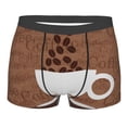 thumbnail image 1 of Salouo Coffee Cafe Cup Print Men's Boxer Briefs,Breathable Underwear Elastic Waistband Briefs for Men -X-Large, 1 of 8