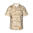 thumbnail image 1 of Salouo Coffee Time for Hawaiian Shirt for Men,Summer Beach Casual Short Sleeve Button Down Shirts Men's Regular-Fit Short-Sleeve Print Shirt -Medium, 1 of 6