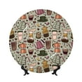 thumbnail image 1 of Salouo Coffee pots cup Pattern Bone China Decorative Plate,Holiday Decor Decorative Ceramic Plates with Stand Elegant Home DéCor for Hallway/Living Room/Bedroom-6in, 1 of 6