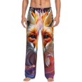 thumbnail image 1 of Salouo Color Splash Fox Portrait Print Pajama Pants for Men, Lounge Pants Elastic Waistband Casual Men's sleepwear Loungewear Sleep Pajama Pant -Large, 1 of 7