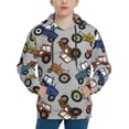 thumbnail image 1 of Salouo Color Tractor Pattern Hoodie Sweatshirt for Youth, Fall Pullover Hoodie Sweatshirt Long-Sleeve Pullover Hooded Sweatshirt-Medium, 1 of 6