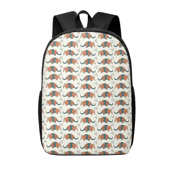 Salouo Colorful Armadillos Print Travel Laptop Backpack,17Inch Casual Bag with Side Pockets for Men & Women Stylish Daypack for Weekender/Business/Hiking-One Size