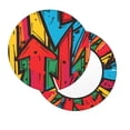 thumbnail image 1 of Salouo Colorful Arrow Graffiti Pattern Pattern Bar Stool Cushion Cover, Round Crease-Resistant Stretchy Dustproof Stool Seat Slipcover for Bar Round Chair-13 inch, 1 of 6