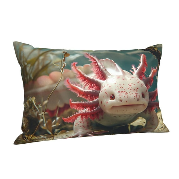 Salouo Colorful Axolotl Underwater Pattern Pillow Cases,1PC Pillow Covers with Envelope Closure Decorative Pillow Case for Bed Couch,Pillows Not Included-20"x30"